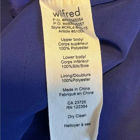 ARITZIA Wilfred Vignette Silk Skirt Dress Sleeveless V-Neck Dress, Size 0 - Picture 6 of 6